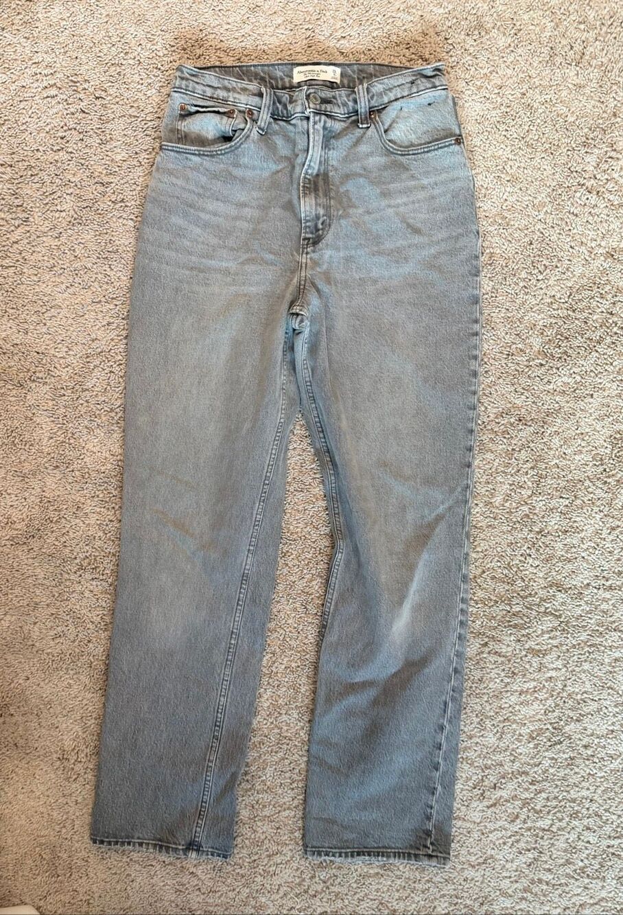 Abercrombie Fitch Curve Love 90s Straight Ultra High Rise Jeans Women Size 28 6R